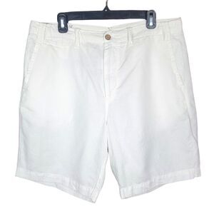 Polo Ralph Lauren Shorts Men's 34 Classic Fit Linen-Cotton White Preppy Casual